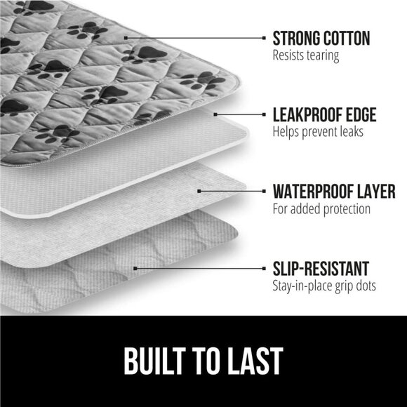 Washable Puppy Pads, 40x26, Slip Resistant Dog Crate Mat, Waterproof Cloth Pee P - Picture 2 of 9